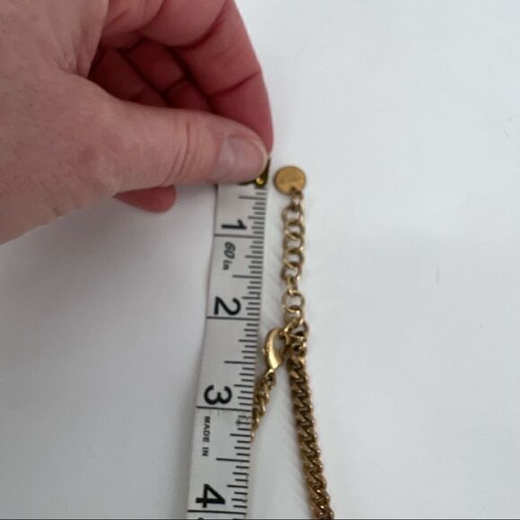 J. Crew Olivia Bib Necklace Statement Faceted Epoxy Orange Gold Preppy - Picture 10 of 12